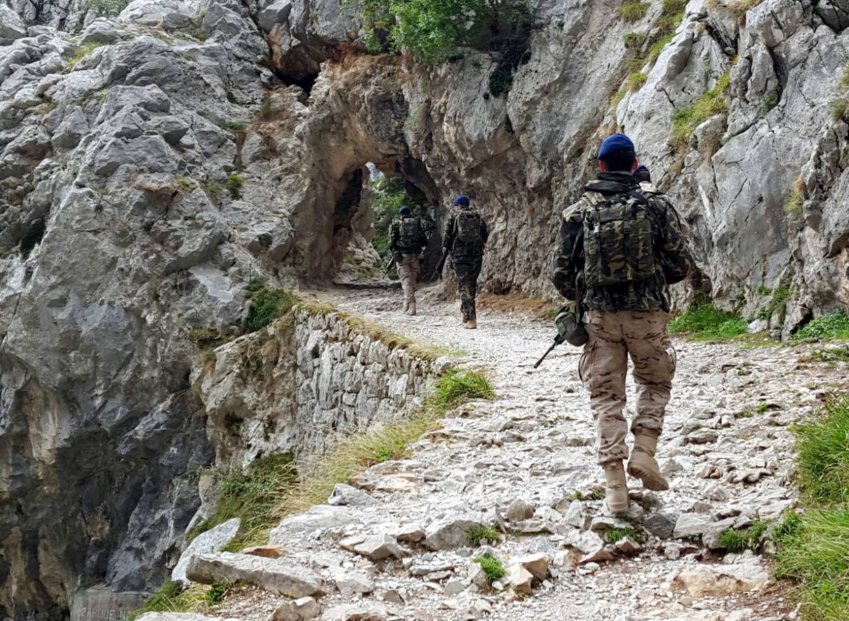 La Guardia Real Española, de maniobras en Asturias