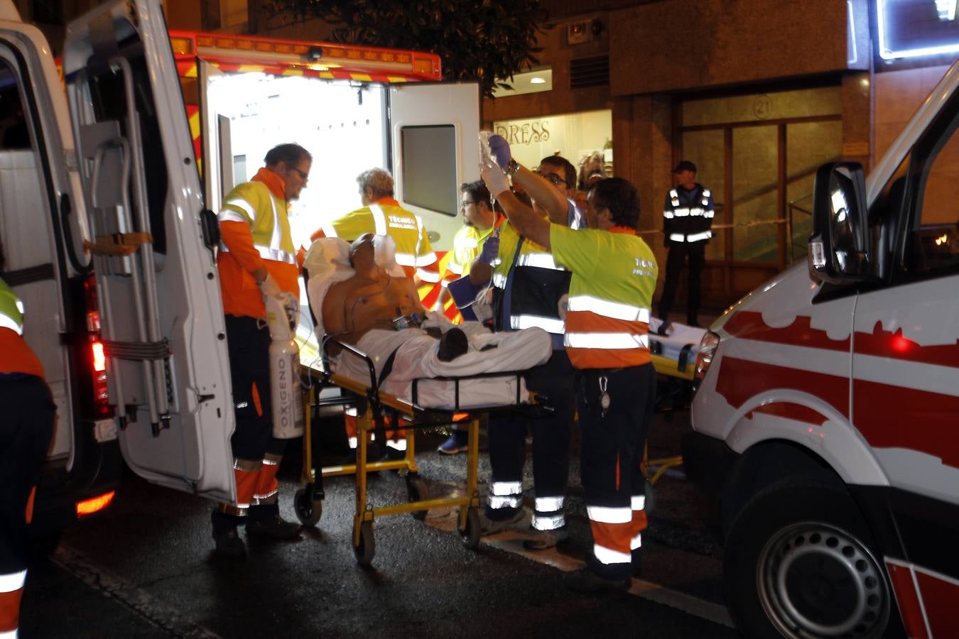 Incendio en la calle Comandante Vallespín de Oviedo