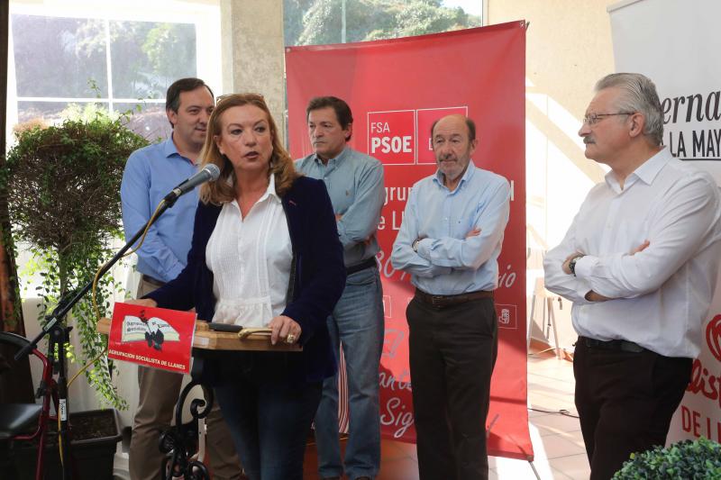 El PSOE homenajea a su exsecretario general, Alfredo Pérez Rubalcaba, en Llanes