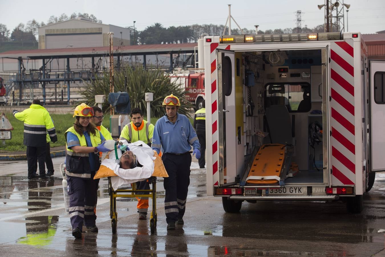 Simulacro de emergencias en el puerto de El Musel