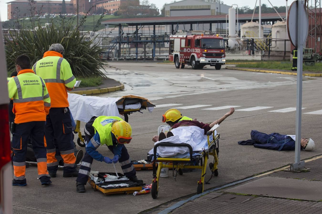 Simulacro de emergencias en el puerto de El Musel