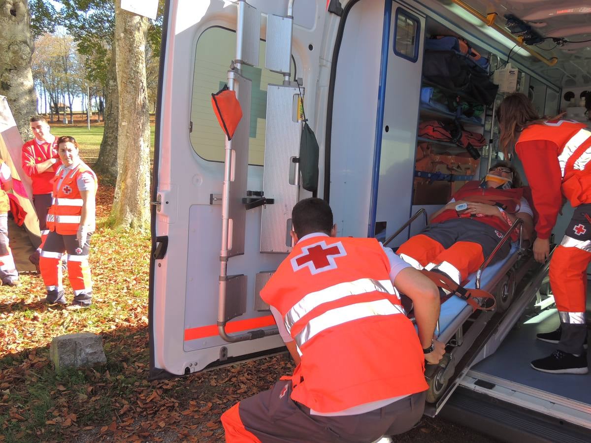 Simulacro de emergencias ante catástrofes en Tineo