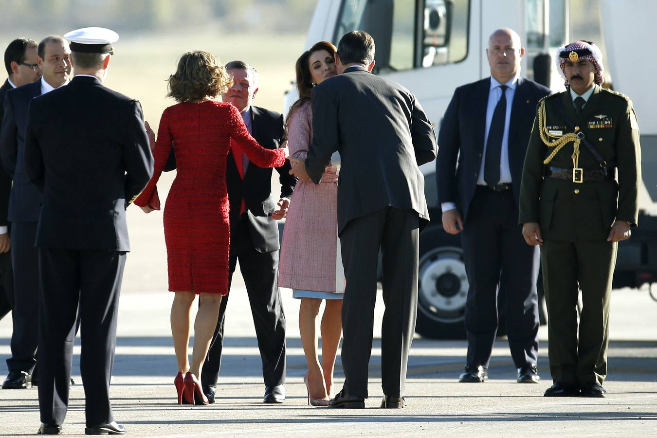 Los Reyes reciben a Abdalá y Rania de Jordania