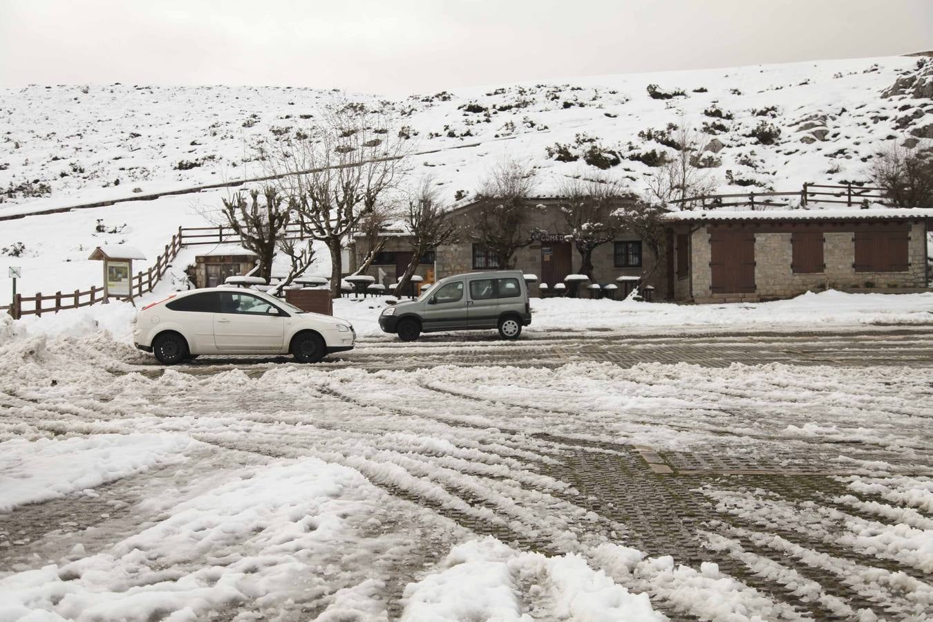 La nieve cubre Asturias