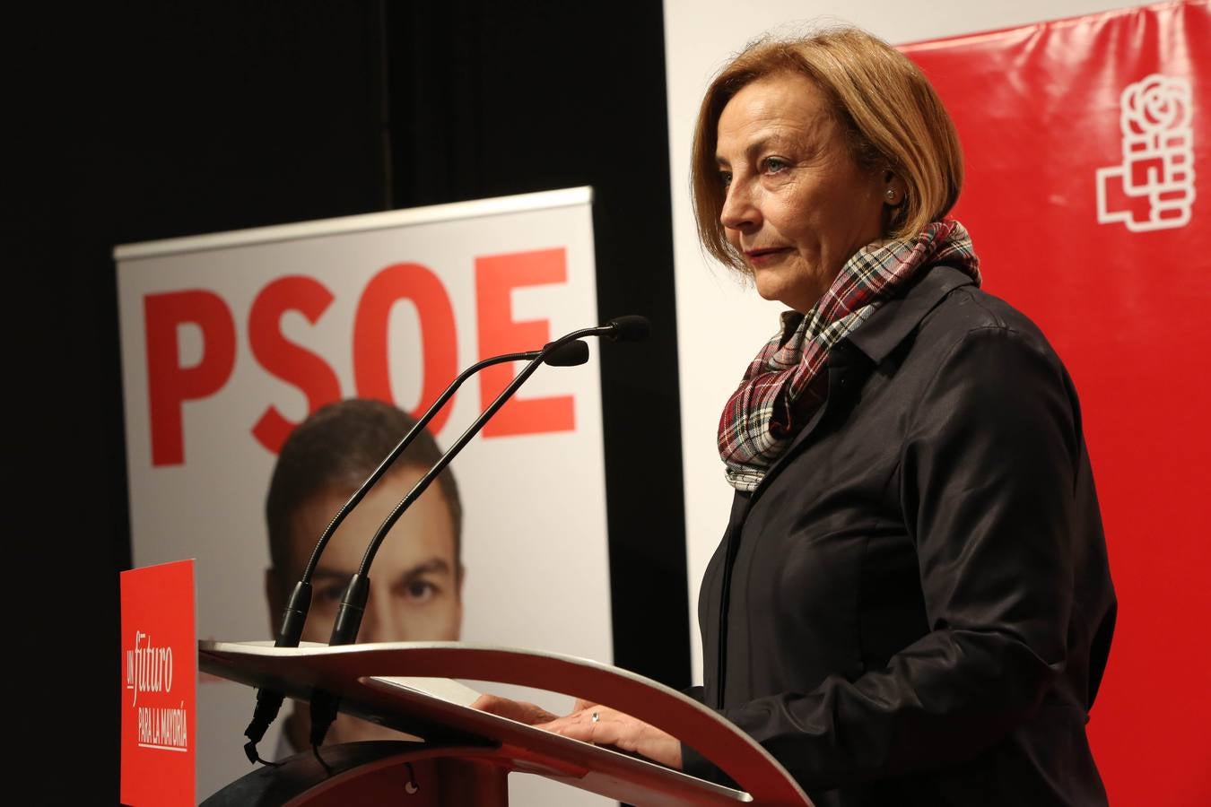Elena Valenciano, en el mitin del PSOE en Avilés
