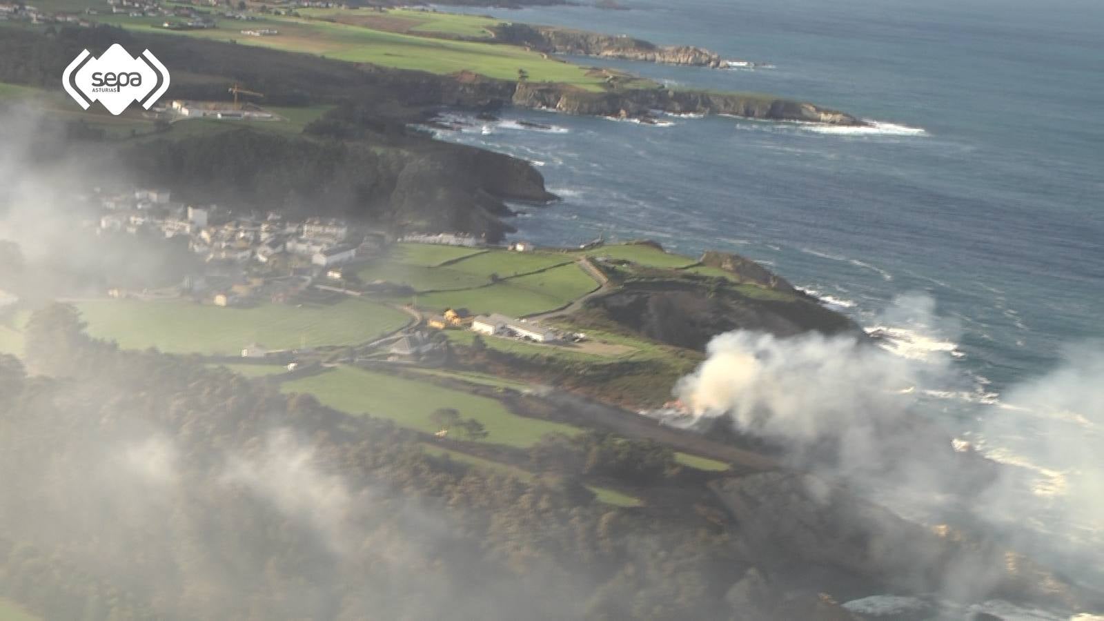 La devastación de El Franco, desde el aire