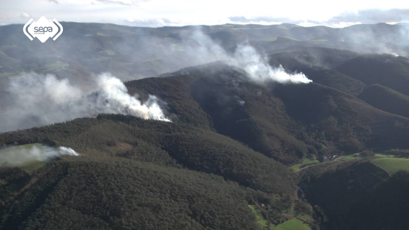 La devastación de El Franco, desde el aire