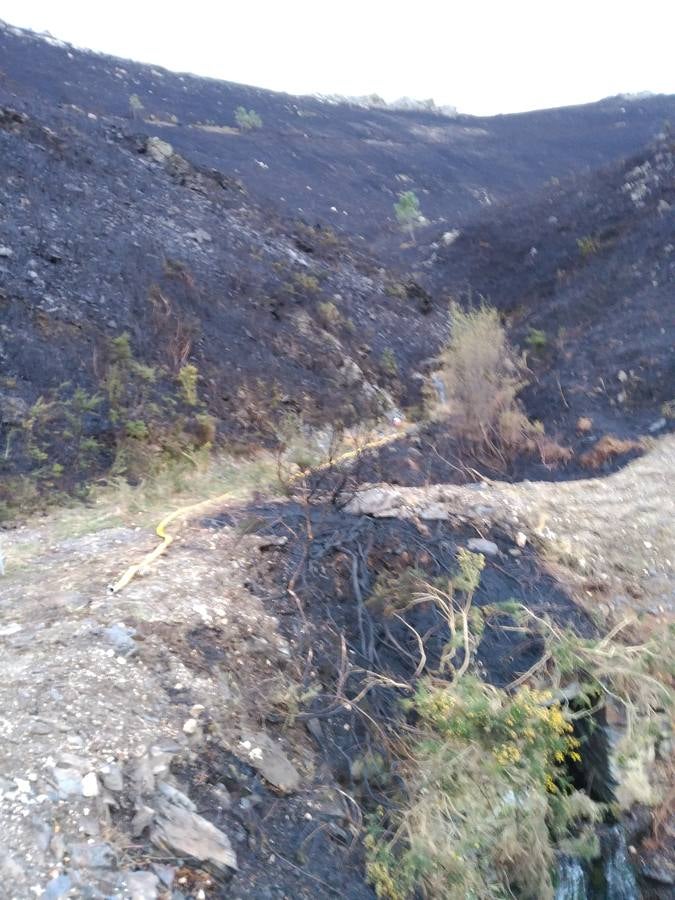 Los daños del fuego en Asturias