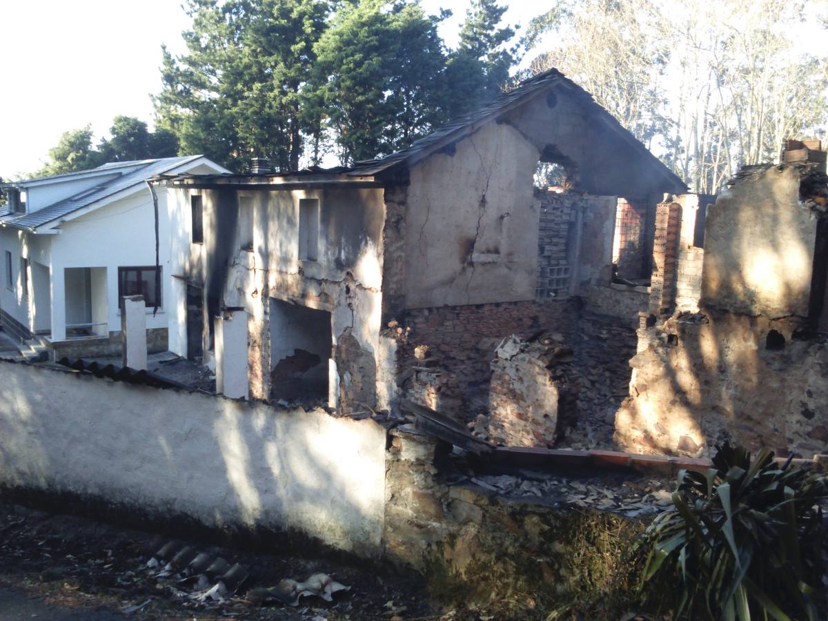 Los daños del fuego en Asturias