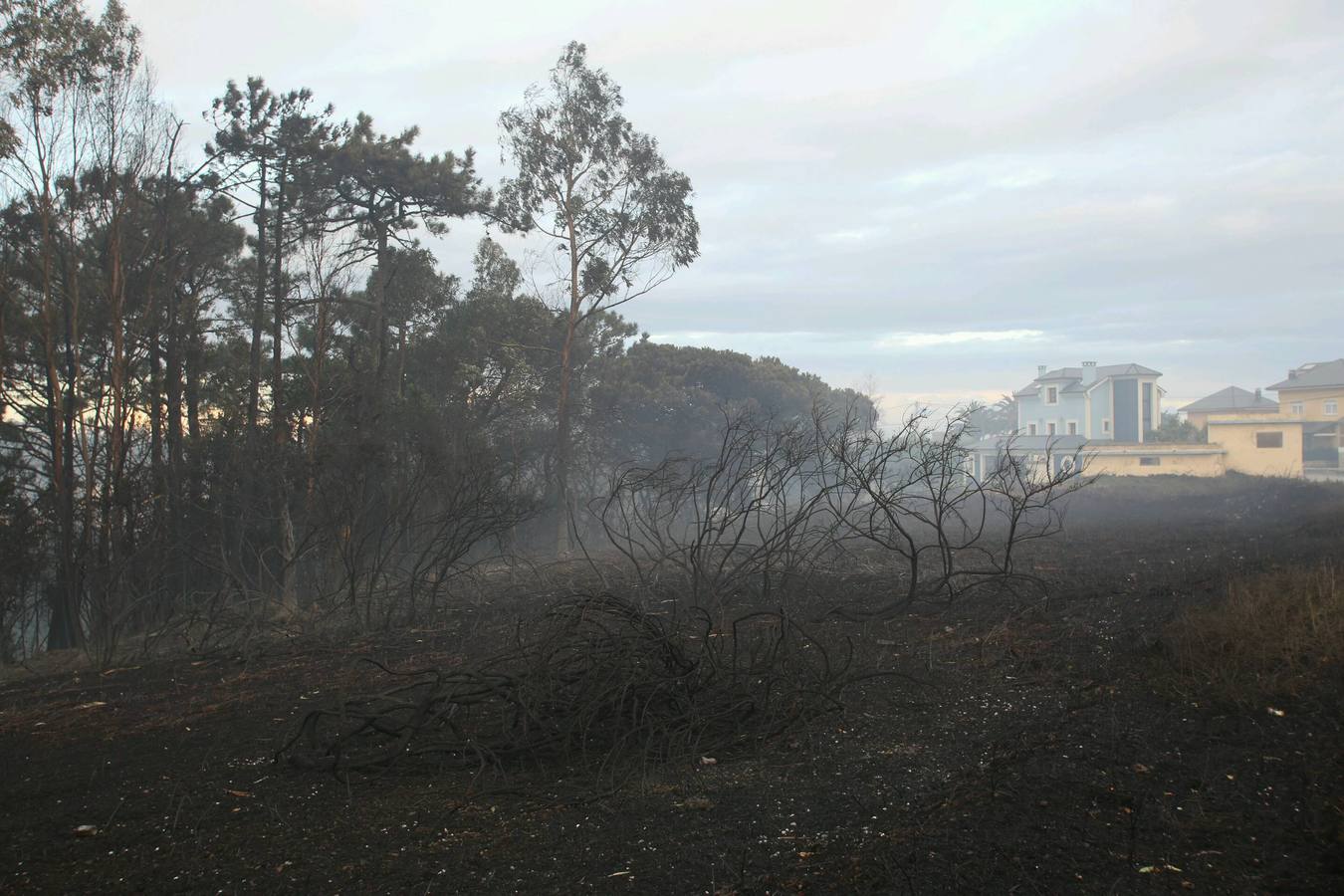 Los daños del fuego en Asturias