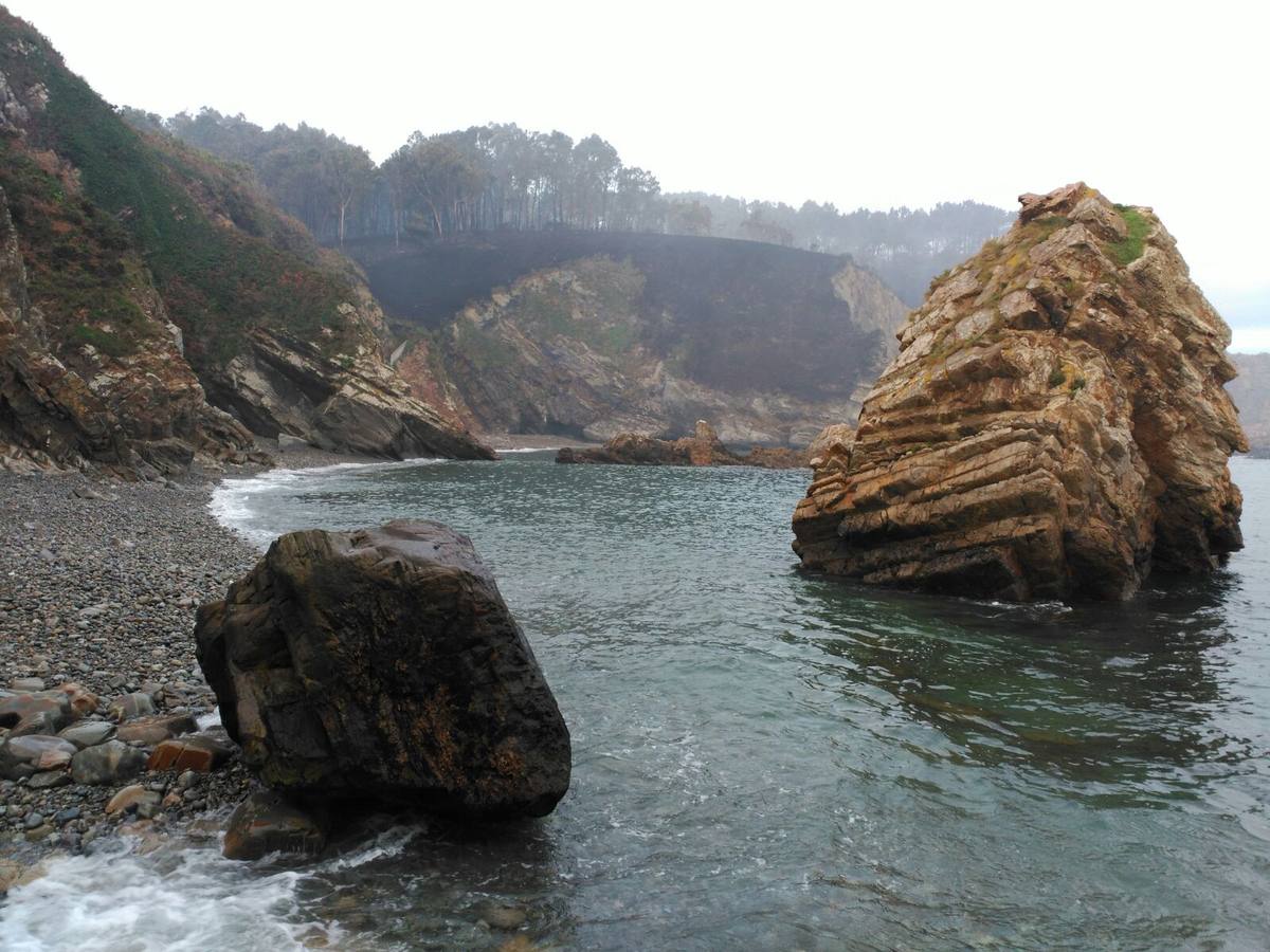 Los daños del fuego en Asturias