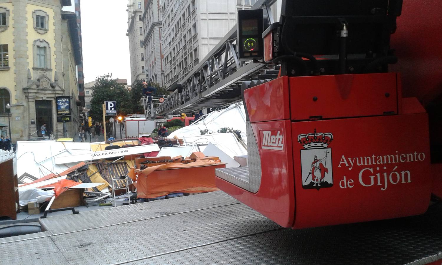 Las consecuencias del fuerte viento en Asturias