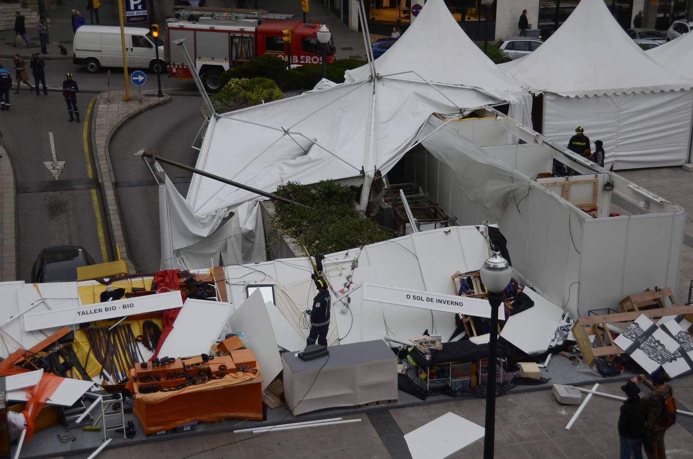 Las consecuencias del fuerte viento en Asturias