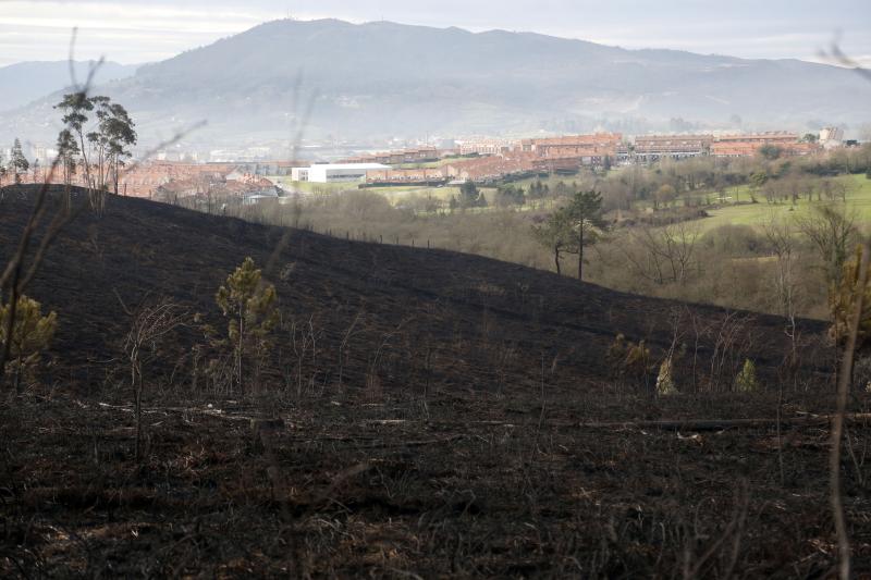 Así están los alrededores de La Fresneda tras el incendio que cercó la urbanización