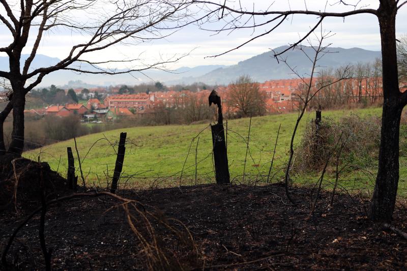 Así están los alrededores de La Fresneda tras el incendio que cercó la urbanización