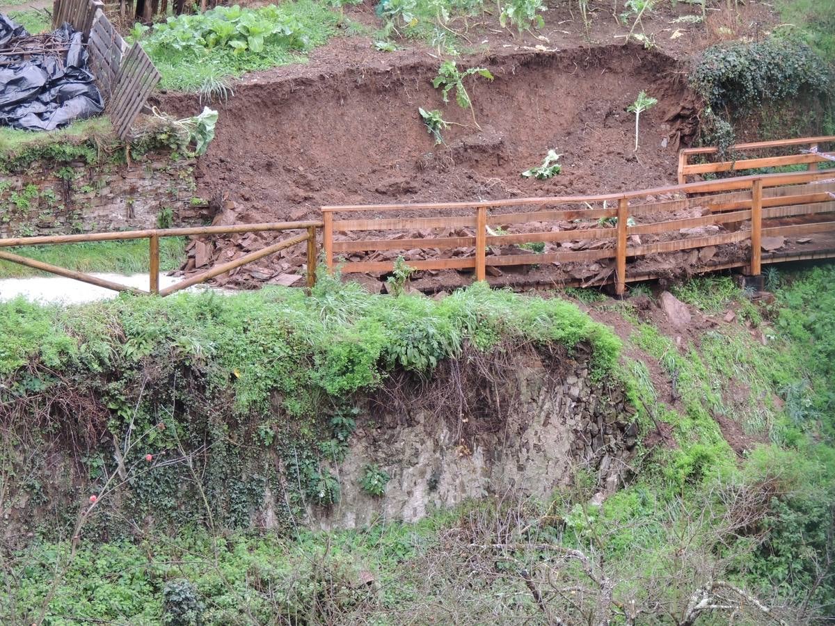 La lluvia no da tregua en el occidente asturiano