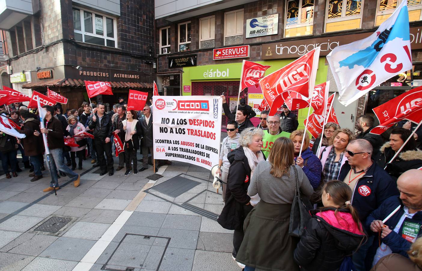 Manifestación de los trabajadores de El Árbol