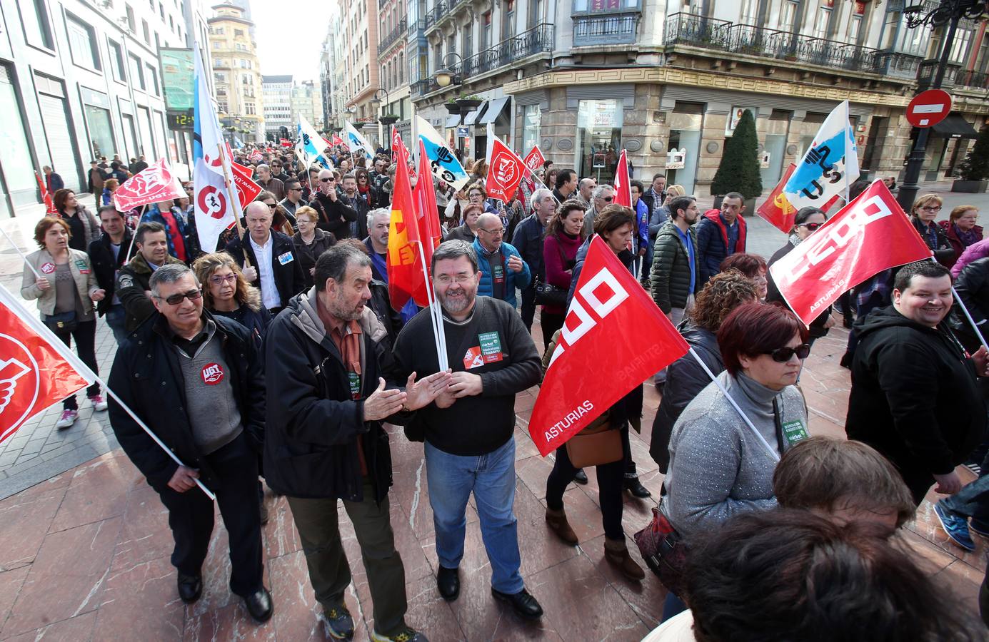 Manifestación de los trabajadores de El Árbol