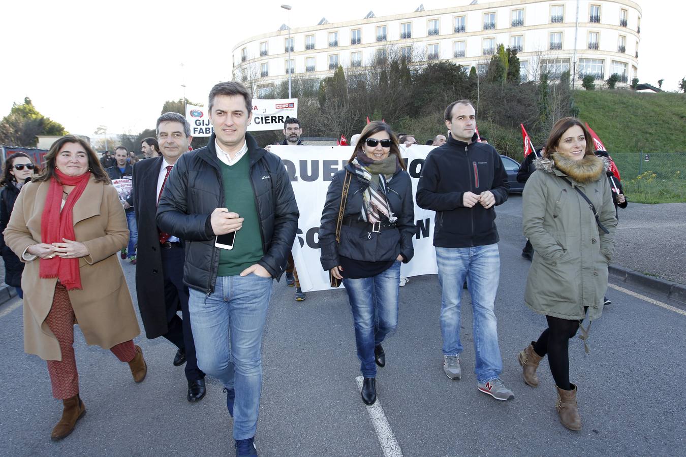 Manifestación contra el cierre de Gijón Fabril