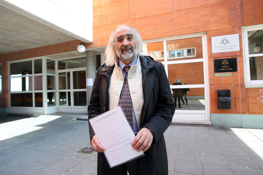 Santiago García Granda, Pedro Sánchez Lazo, Agustín Costa y José Muñiz, cuatro aspirantes a rector de la Universidad de Oviedo