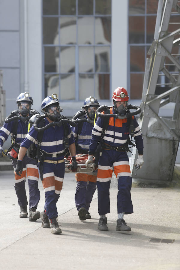 Así fue el simulacro de evacuación en el Ecomuseo de Samuño