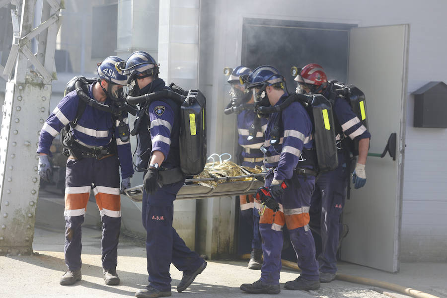 Así fue el simulacro de evacuación en el Ecomuseo de Samuño