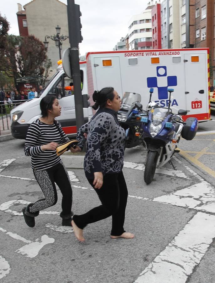 Multitudinaria pelea con seis heridos en Oviedo