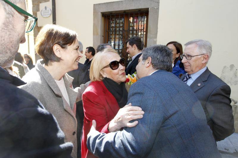 Inauguración de la plazoleta de Agustín José Antuña en Gijón