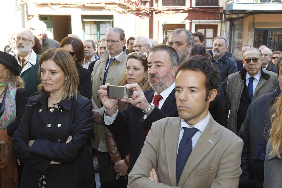 Inauguración de la plazoleta de Agustín José Antuña en Gijón