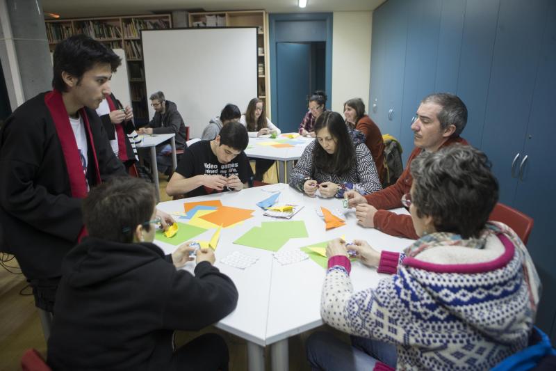 Flores de papel en el Botánico