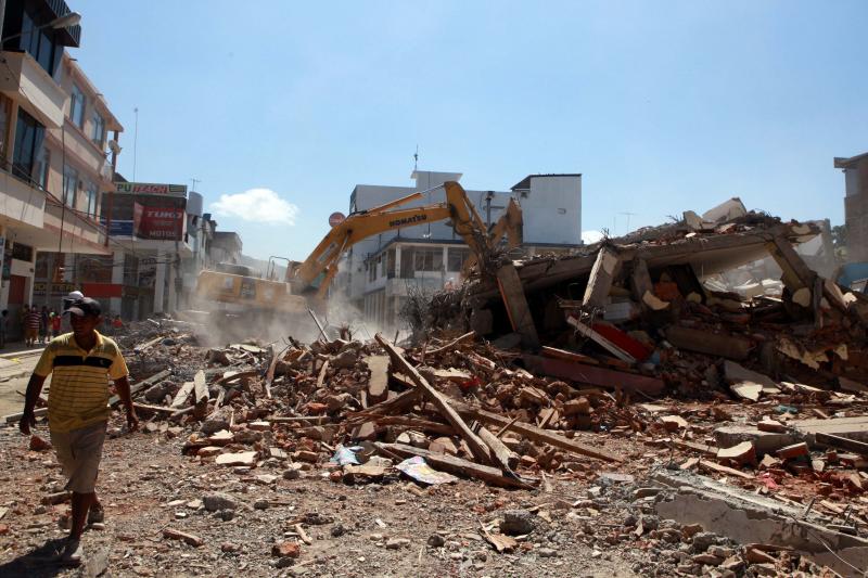 Desolación y destrucción en Ecuadro