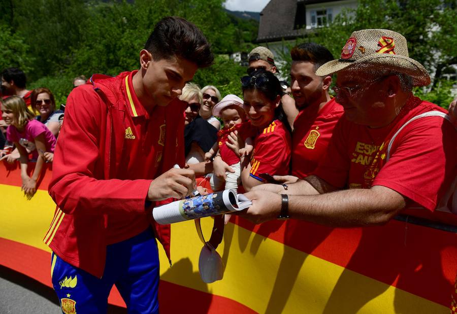 Las mejores imágenes del recibimiento de Schruns a la selección española