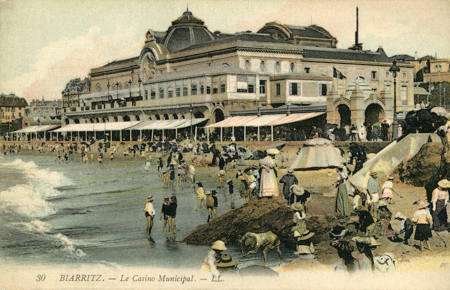 Tarjeta Postal. Biarritz. El Casino Municipal. Hacia 1910.