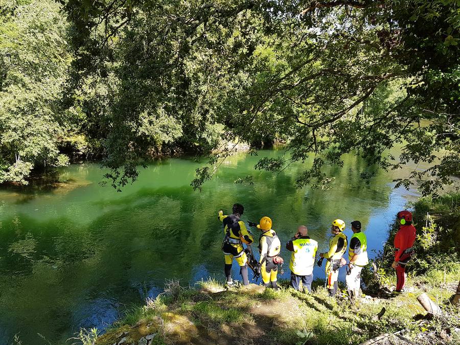 Localizan el cuerpo de un pescador gijonés en el Sella