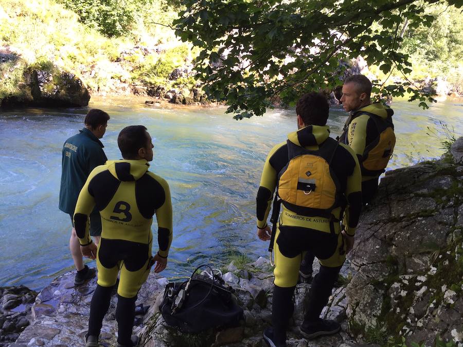 Localizan el cuerpo de un pescador gijonés en el Sella