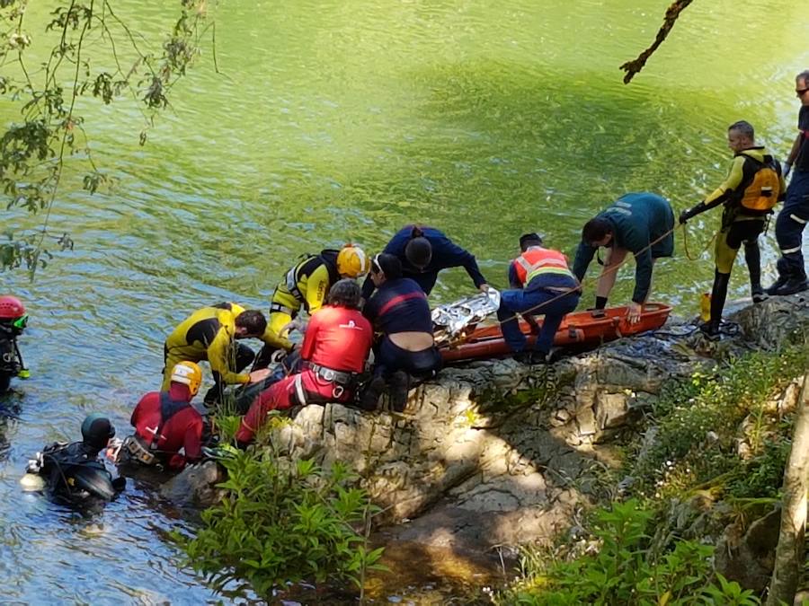 Localizan el cuerpo de un pescador gijonés en el Sella