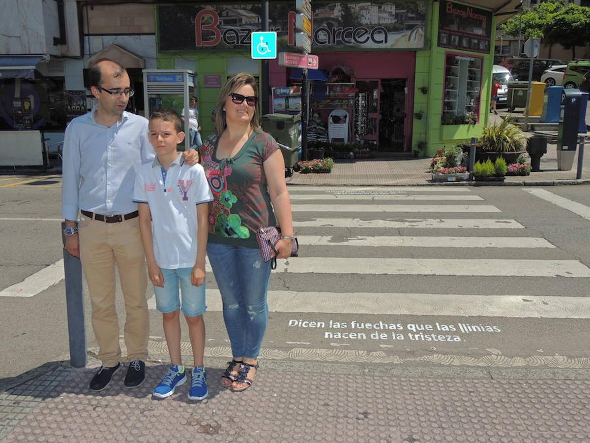 Frases en asturiano en las calles de Cangas del Narcea