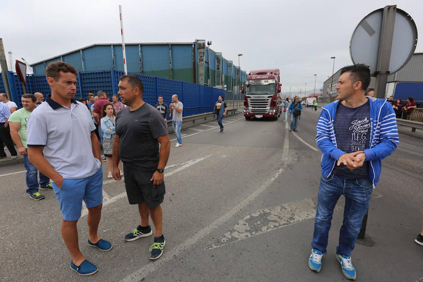 Protesta de mineros leoneses en Avilés