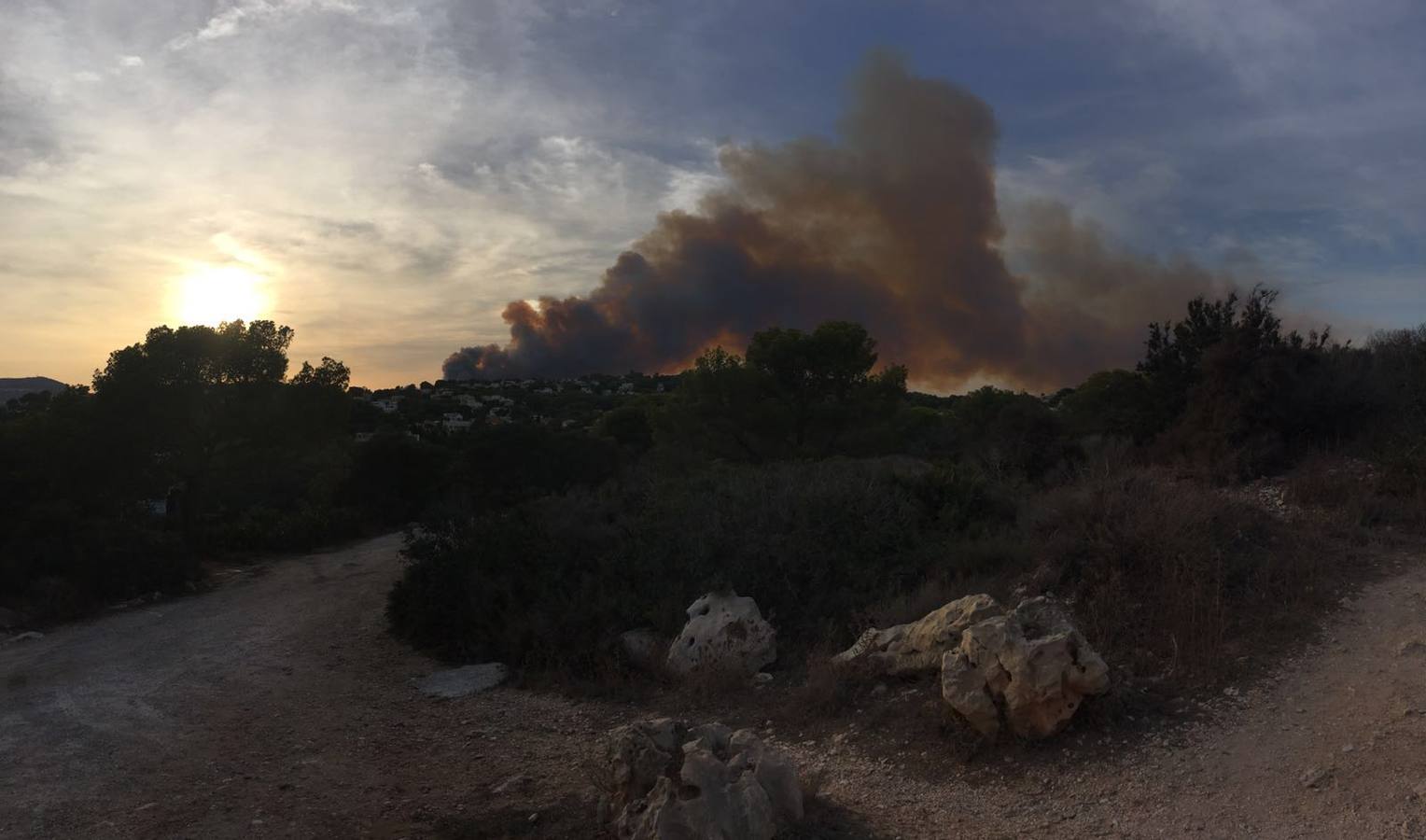 Imágenes del incendio en Jávea