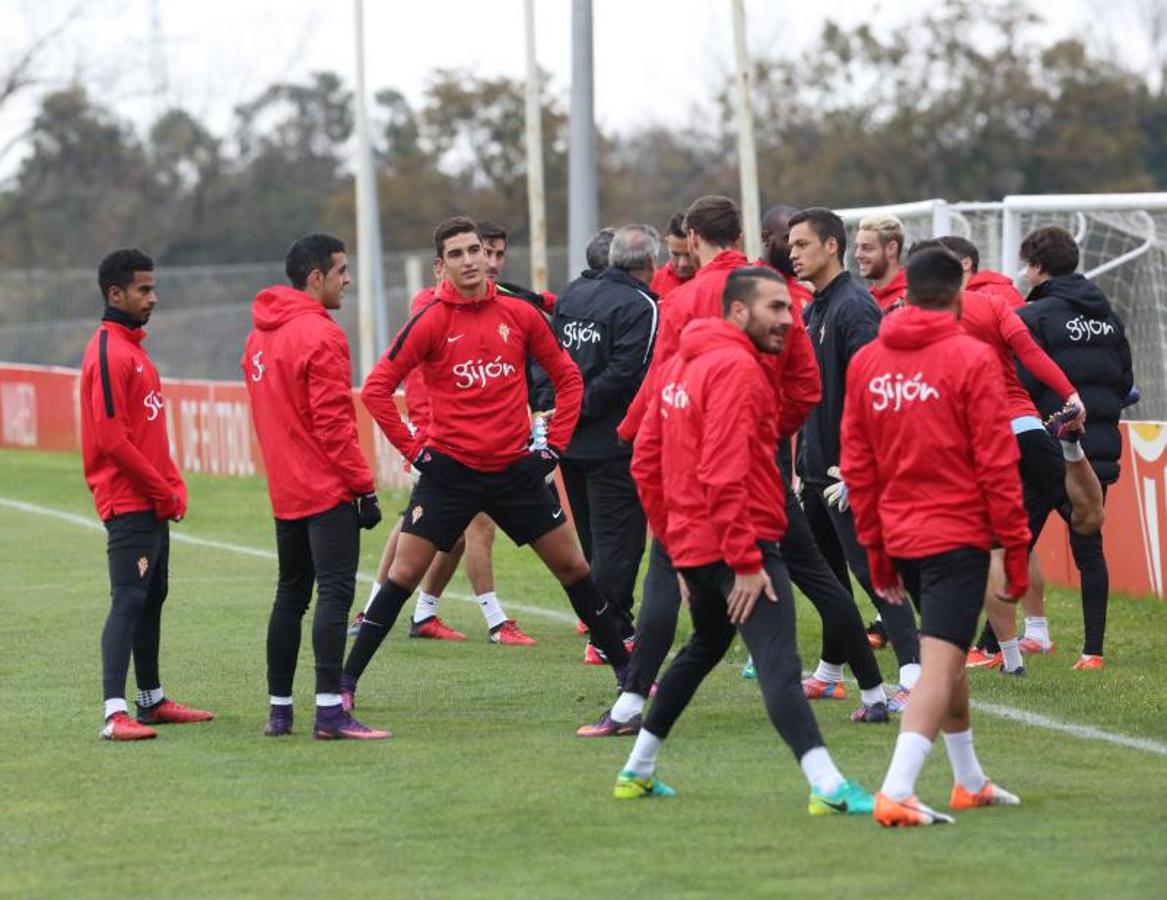 Entrenamiento del Sporting en Mareo