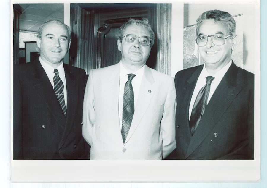 Eliseo Soto, Claudio Fernández Junquera y Serafín Abilio en 1989