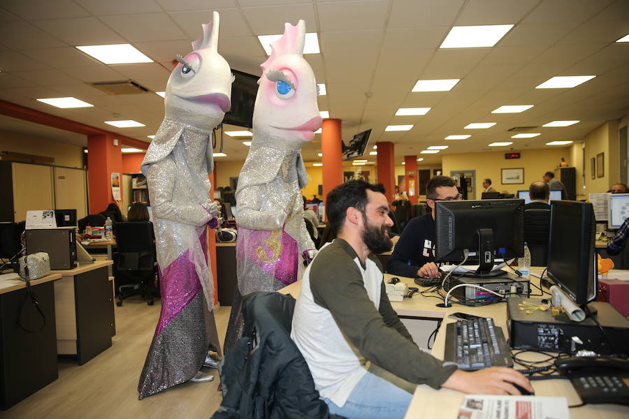 Las sardinas visitan EL COMERCIO