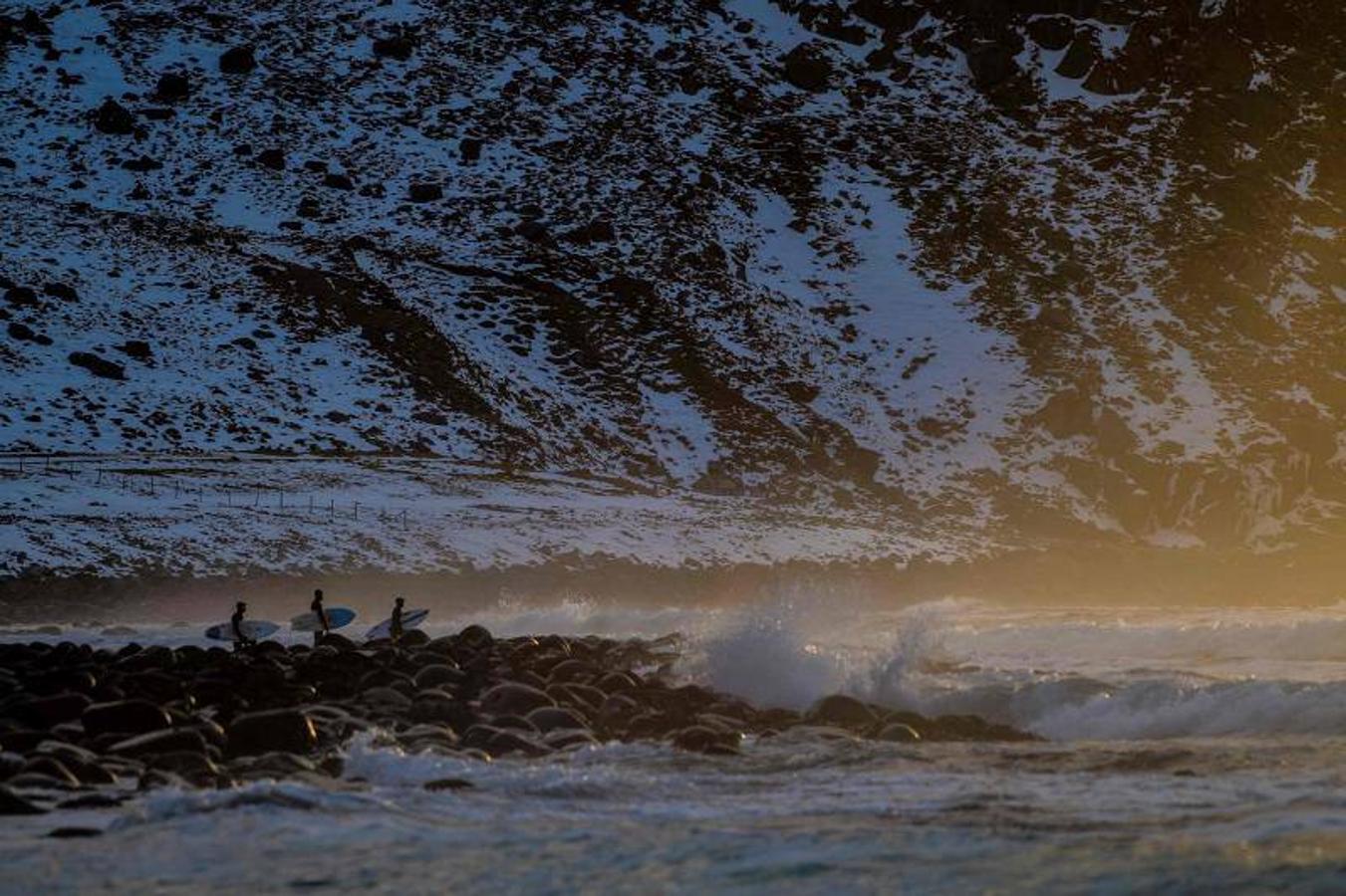 Surf a 5 grados bajo cero