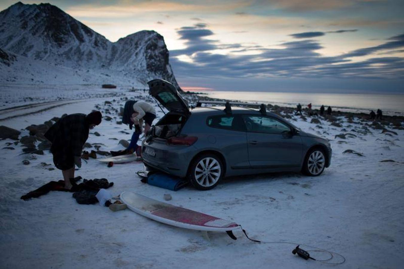 Surf a 5 grados bajo cero