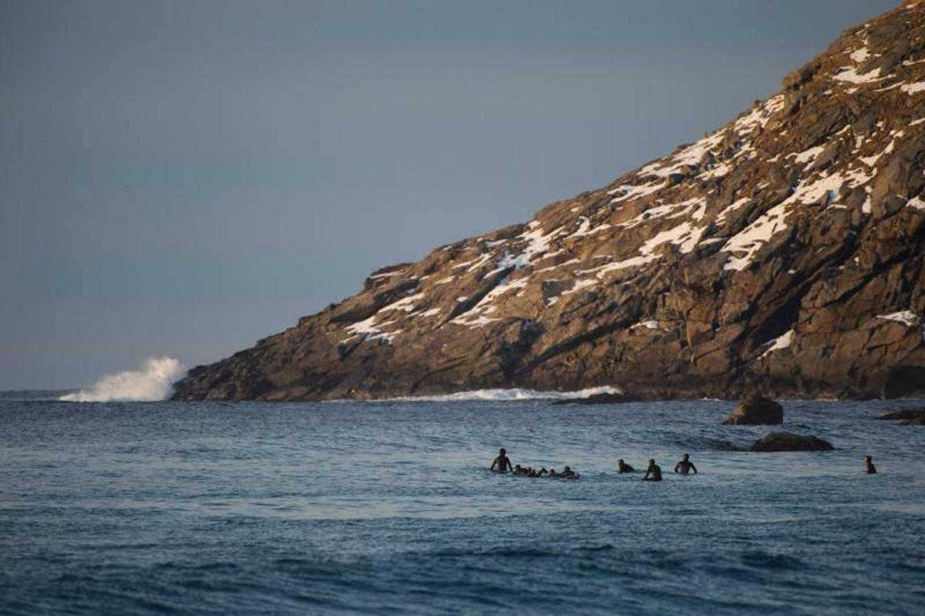 Surf a 5 grados bajo cero