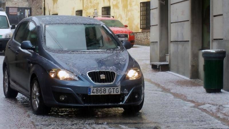 Fuerte granizada en Llanes