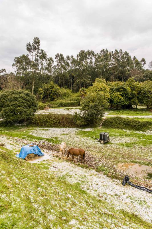 Fuerte granizada en Llanes