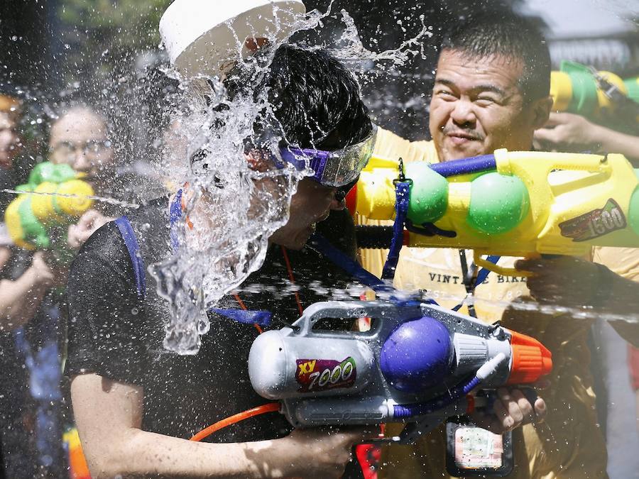 Batalla de agua en Tailandia