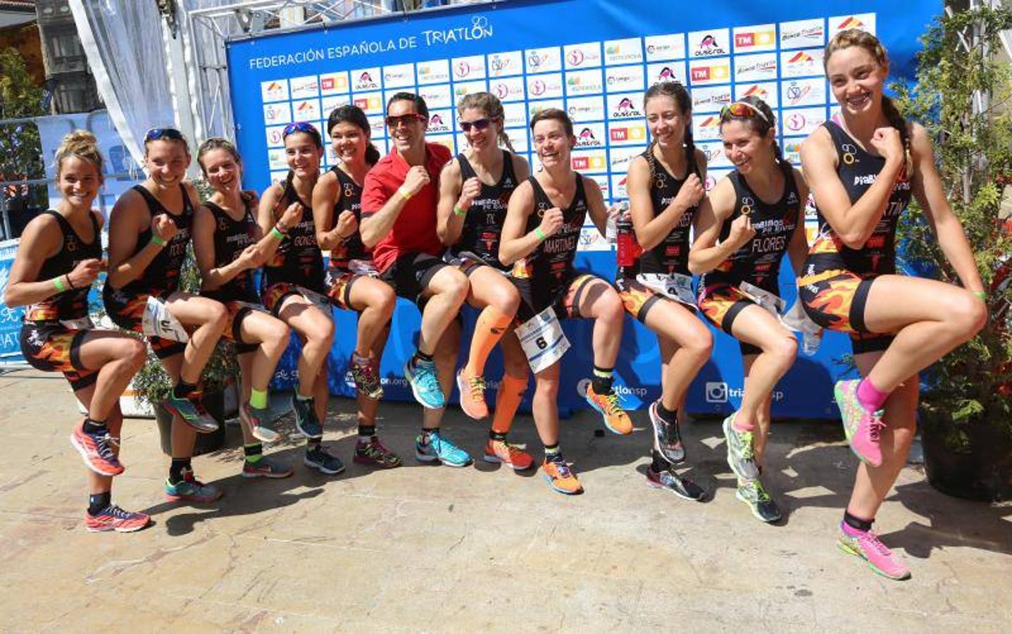 Espectáculo deportivo en el duatlon de Avilés