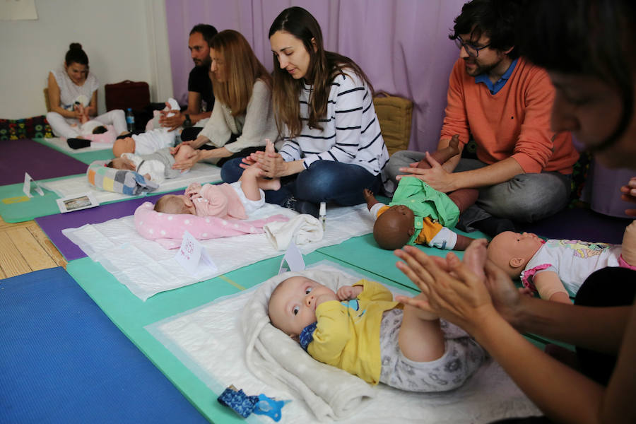 Aprendizaje del masaje infantil